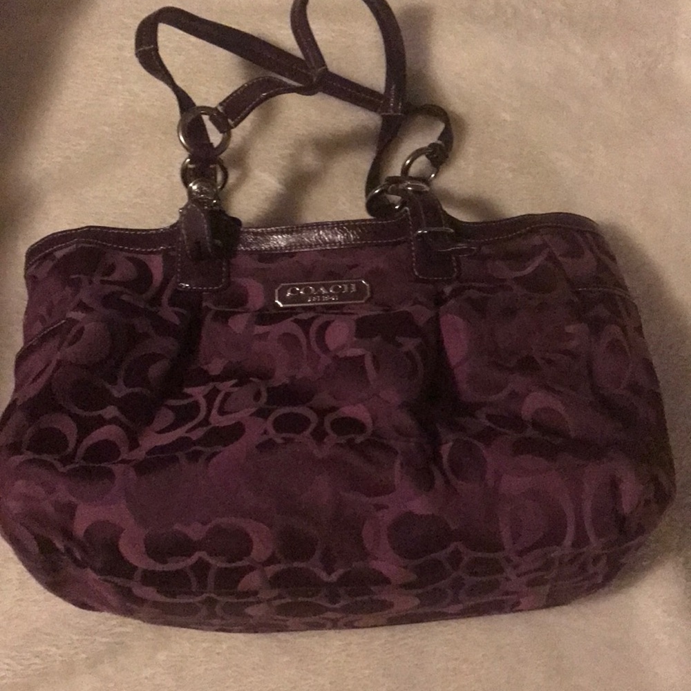 Purple authentic coach bag